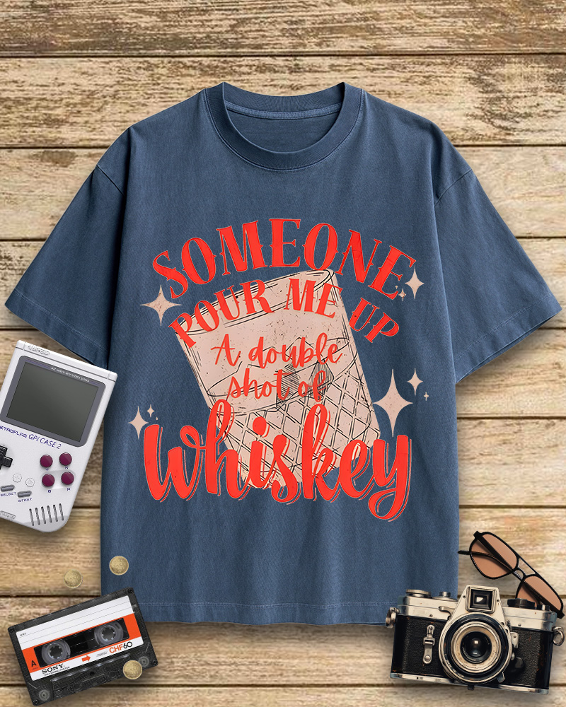 TheRetroTee Whiskey Cotton T-Shirt