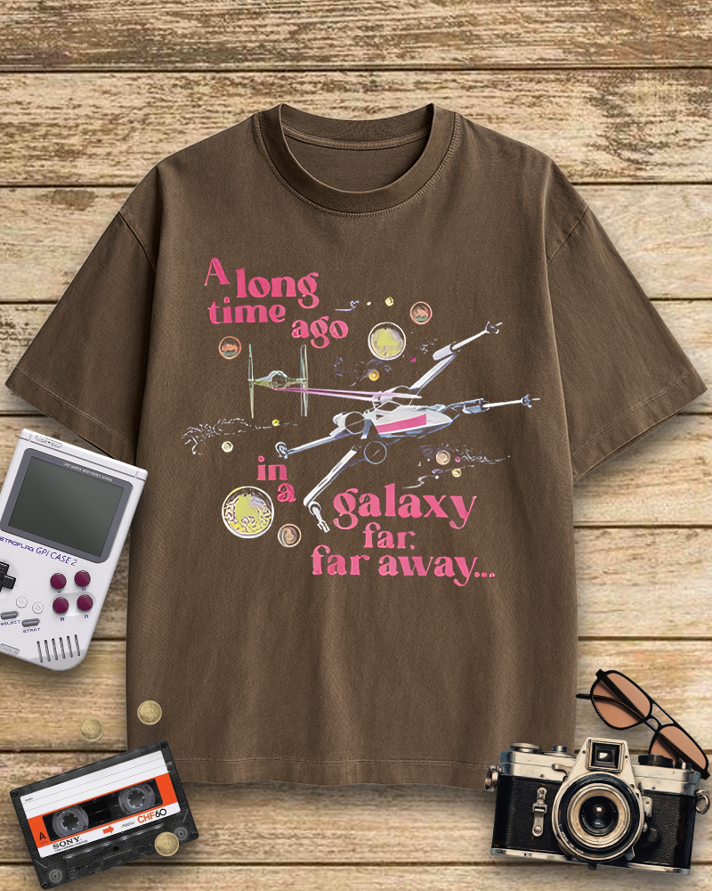 TheRetroTee A Long Time Ago In A Galaxy Far Far Away 1970s T-Shirt