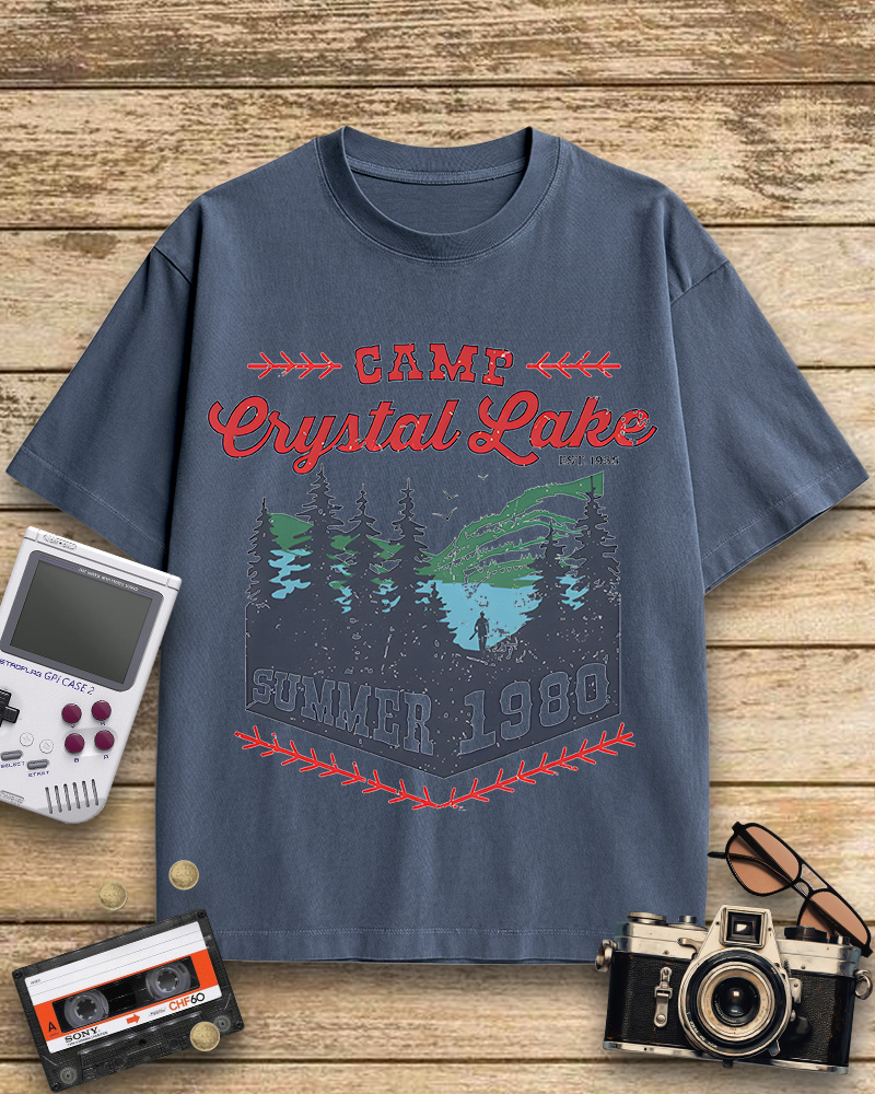 TheRetroTee Camp Crystal Lake Cotton T-Shirt