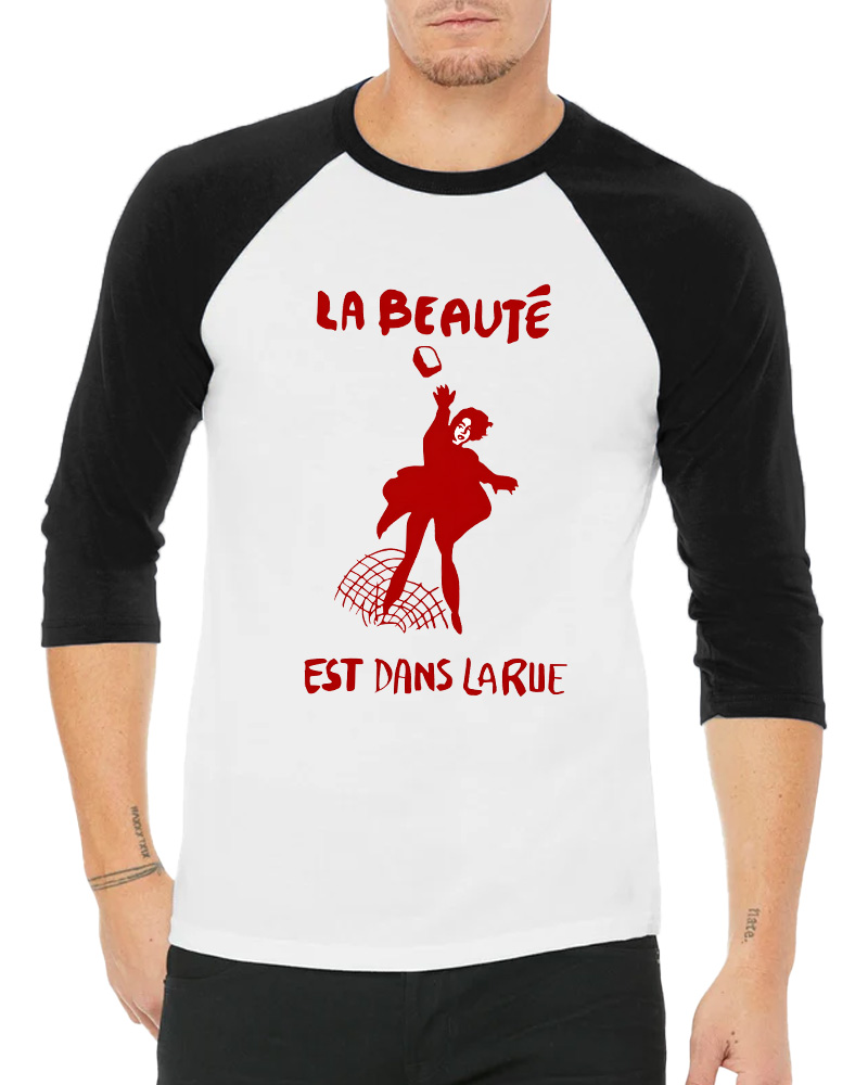TheRetroTee La Beauté Est Dans La Rue 1960s Long Sleeve Raglan T-Shirt