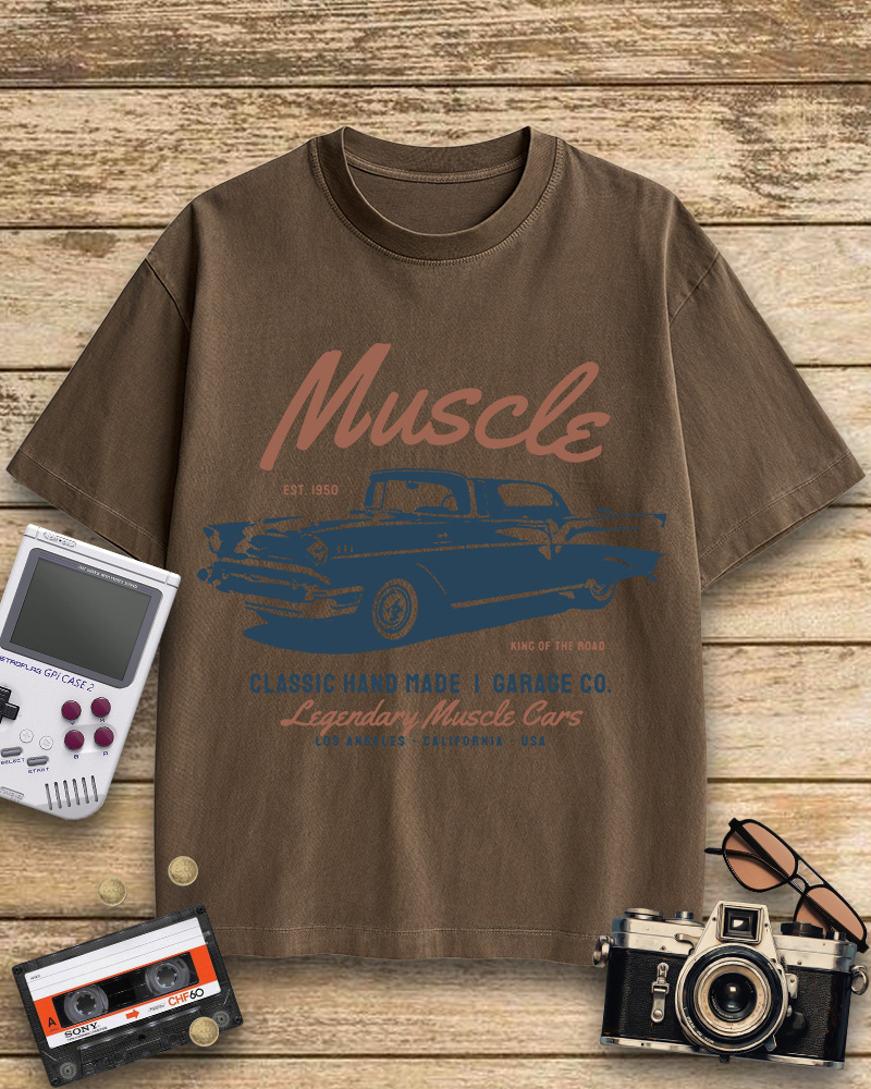 TheRetroTee Vintage Car Lovers Gift Cotton T-Shirt