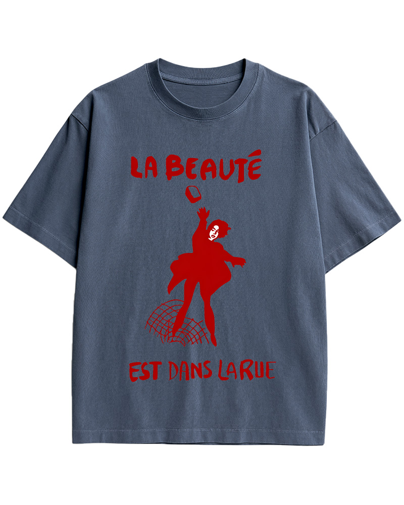 TheRetroTee La Beauté Est Dans La Rue 1960s Cotton T-Shirt