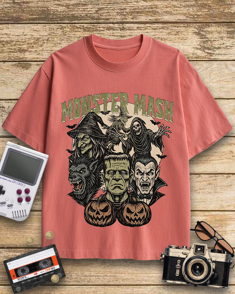 TheRetroTee Monster Mash 1960s Cotton T-Shirt