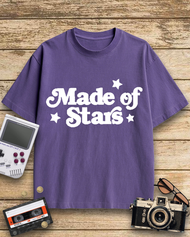 TheRetroTee Made Of Stars 1980s Cotton T-Shirt