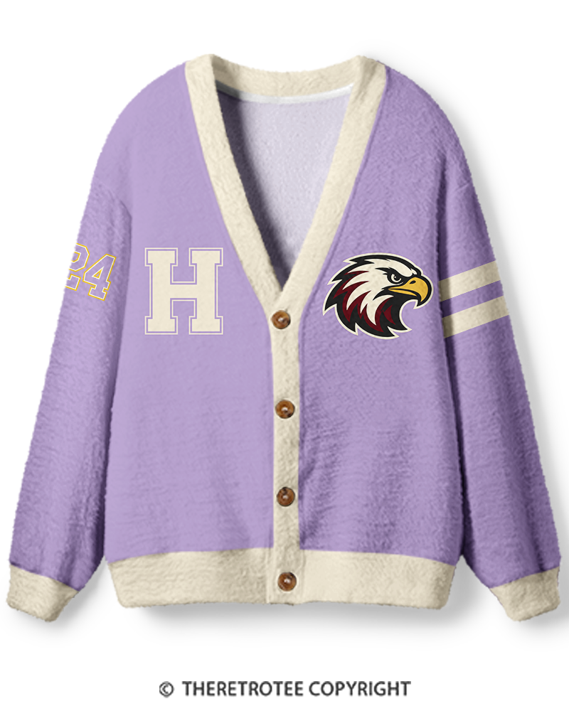 TheRetroTee Vintage Custom Campus Heritage Unisex Cardigan Sweater