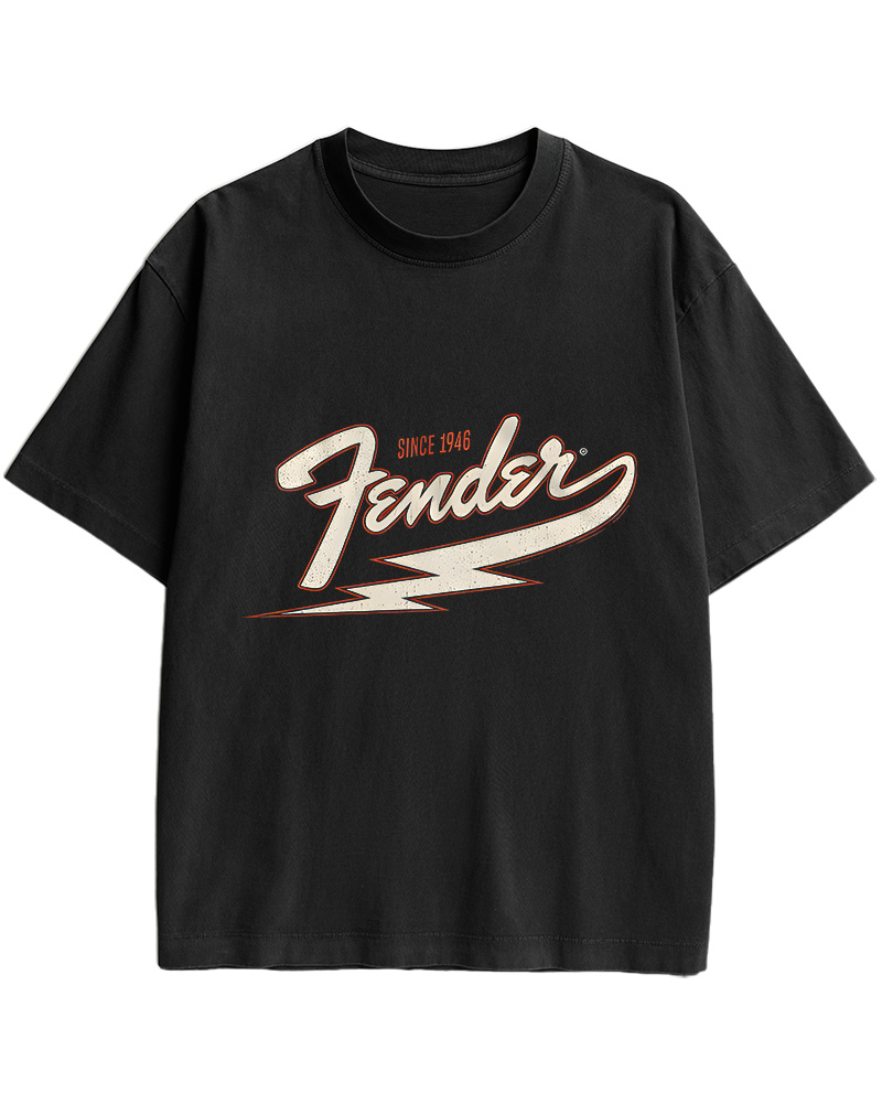 TheRetroTee FENDER Eye-Catching 1940s Cotton T-Shirt