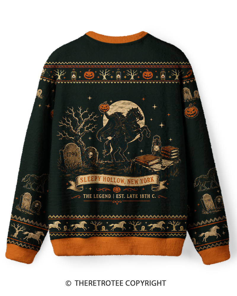 TheRetroTee Beware The Horseman Vintage Halloween Sweater