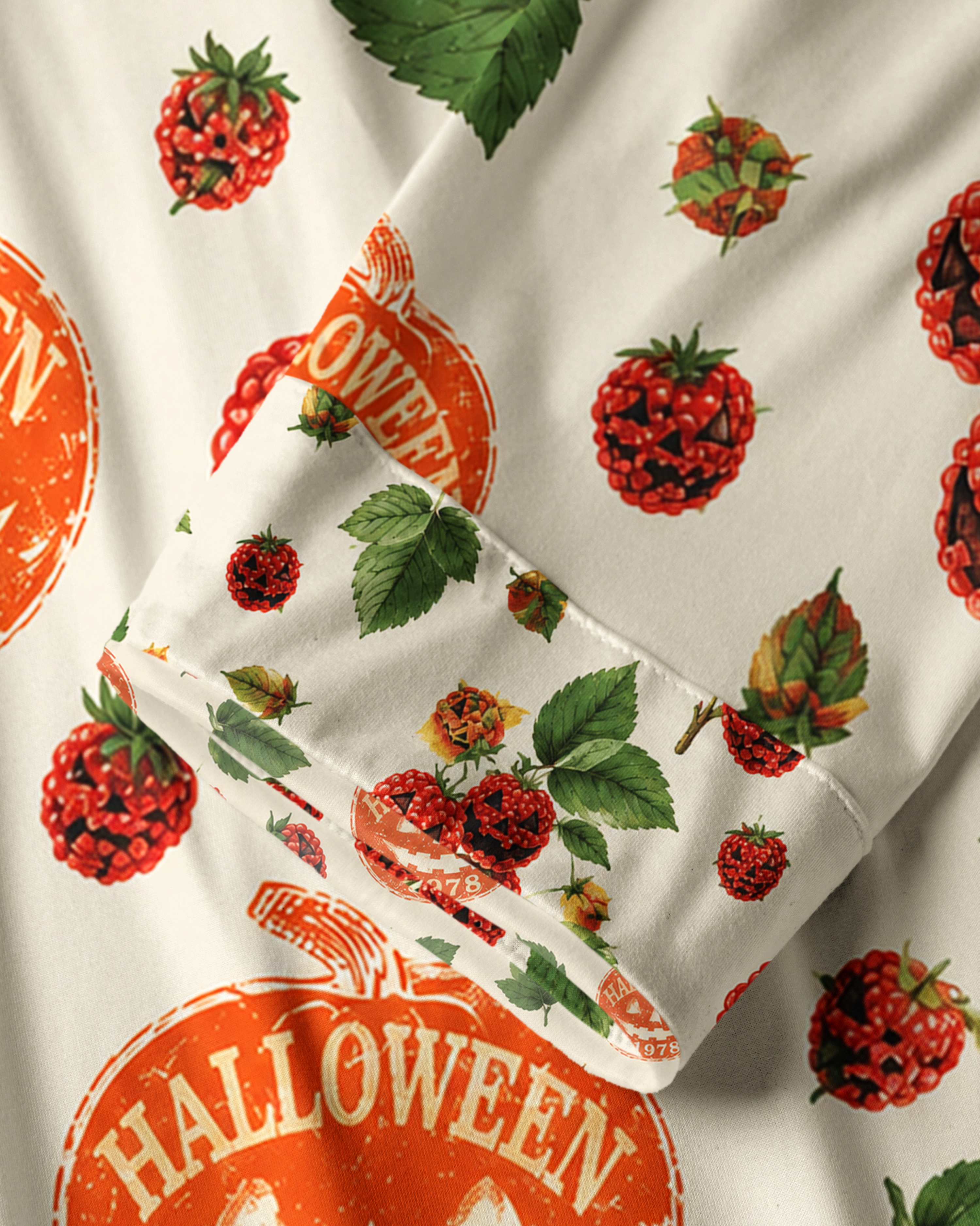 TheRetroTee Raspberry Halloween Vintage Pajama Set