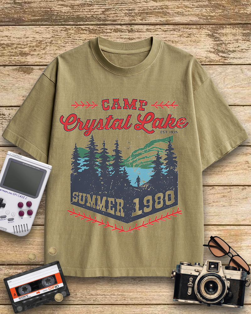 TheRetroTee Camp Crystal Lake Cotton T-Shirt