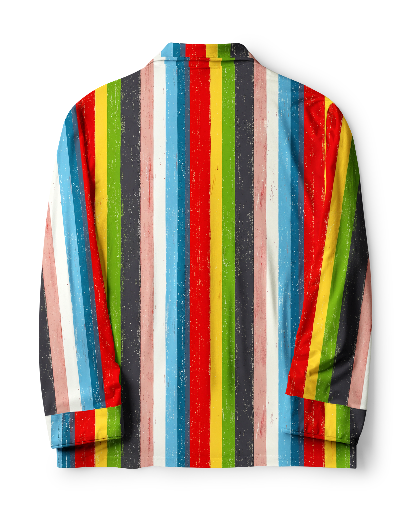 TheRetroTee Rainbow Distressed Stripe Vintage Pajama Set