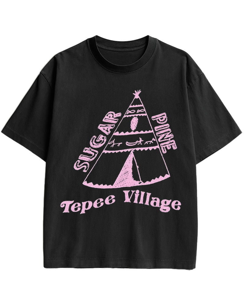 TheRetroTee 70s Sugar Pine Tepee Cotton T-Shirt