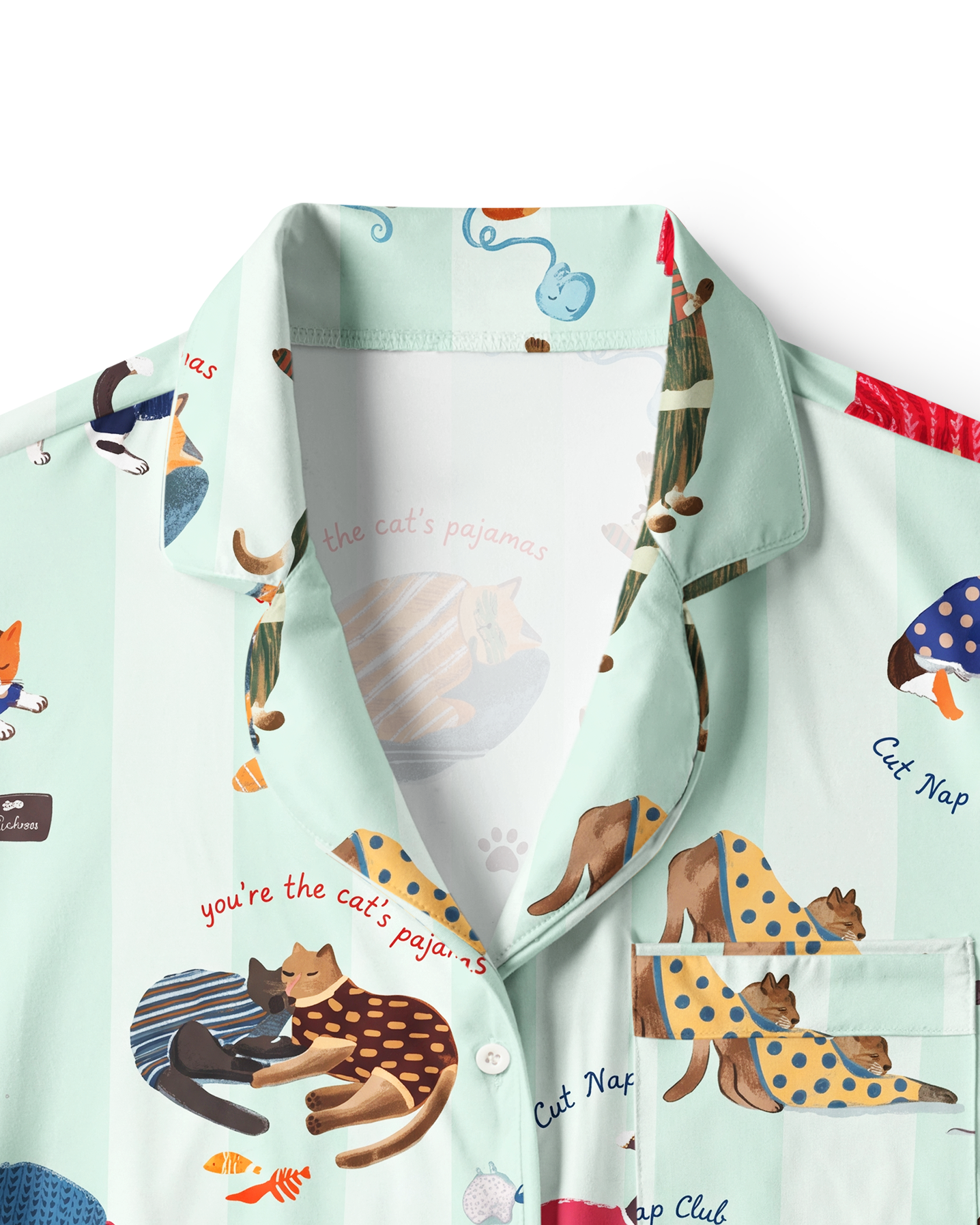 TheRetroTee cat lady Vintage Pajama Set