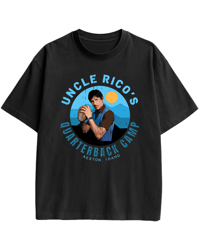 TheRetroTee Uncle Rico's Quarterback Camp 1980s Cotton T-Shirt