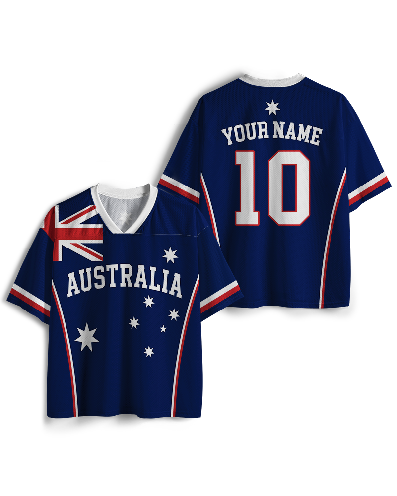 TheRetroTee Personalized Australia Soccer Mesh Jersey