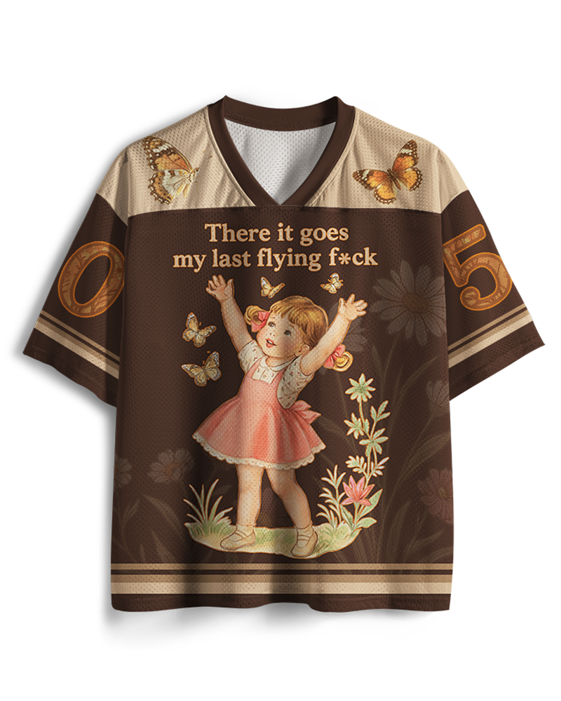 TheRetroTee There It Goes My Last Flying Fck 1950s Mesh Jersey