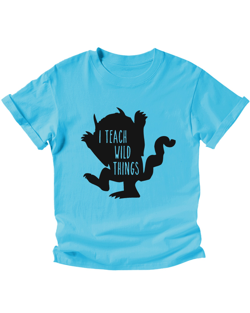 TheRetroTee I Teach Wild Things 1960s Kids T-Shirt