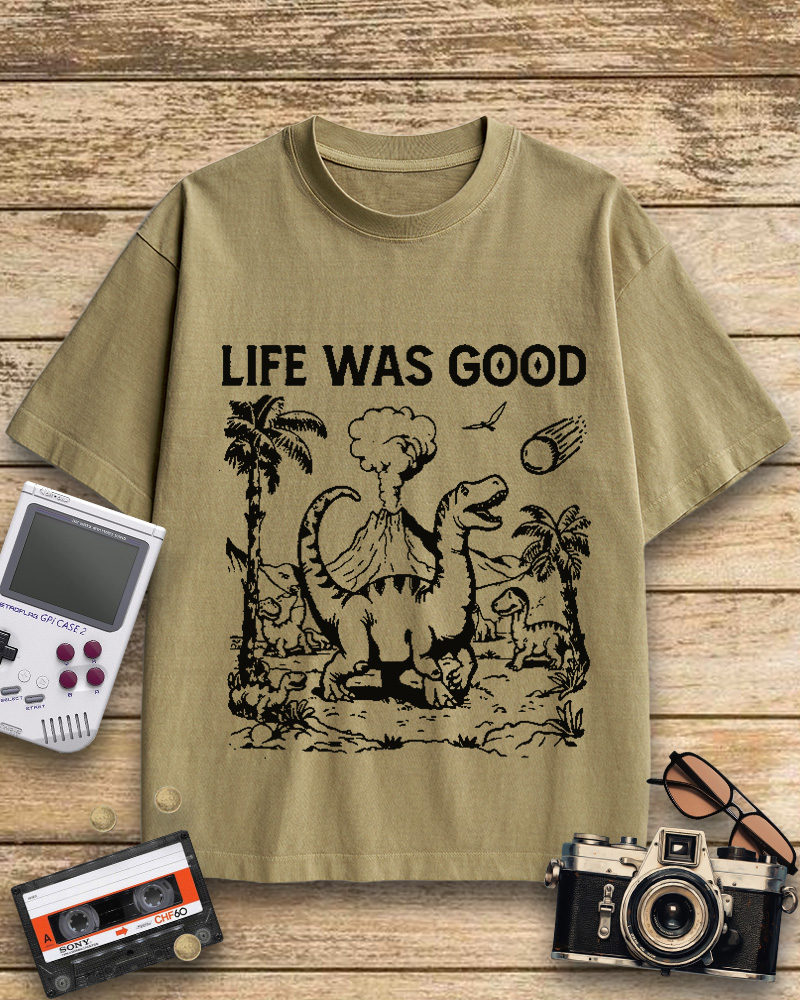 TheRetroTee Life Was Good 1990s Cotton T-Shirt