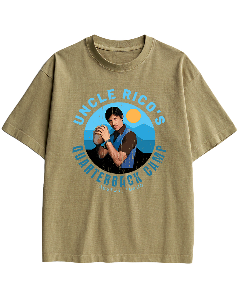 TheRetroTee Uncle Rico's Quarterback Camp 1980s Cotton T-Shirt