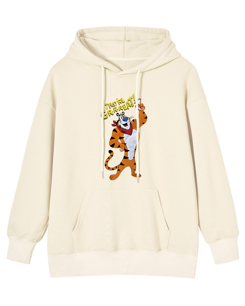 TheRetroTee Frosted Flakes Tony The Tiger 1970s Cotton Hoodie