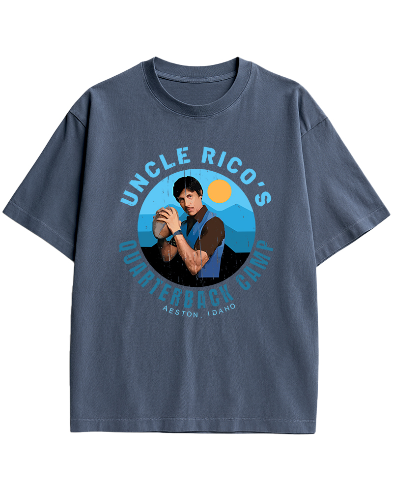 TheRetroTee Uncle Rico's Quarterback Camp 1980s Cotton T-Shirt