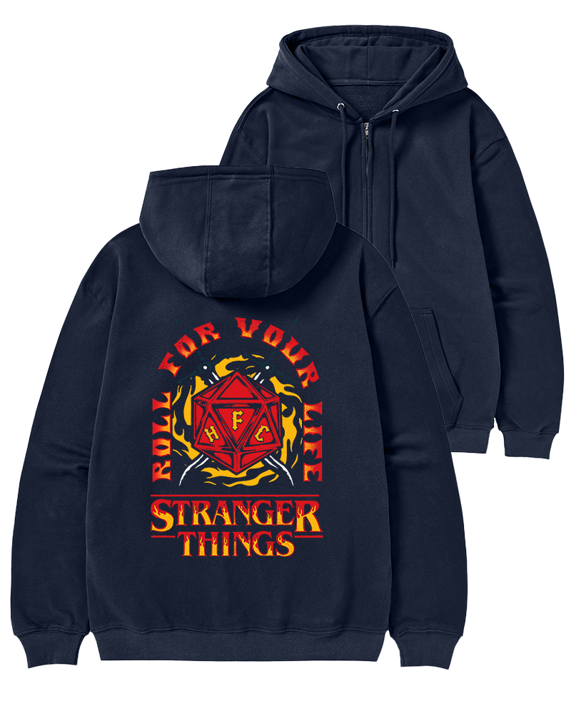 TheRetroTee Roll For Your Life Zip-Up Hoodie