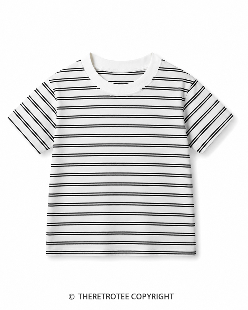 TheRetroTee 1970s Vintage Kids Striped T-Shirt