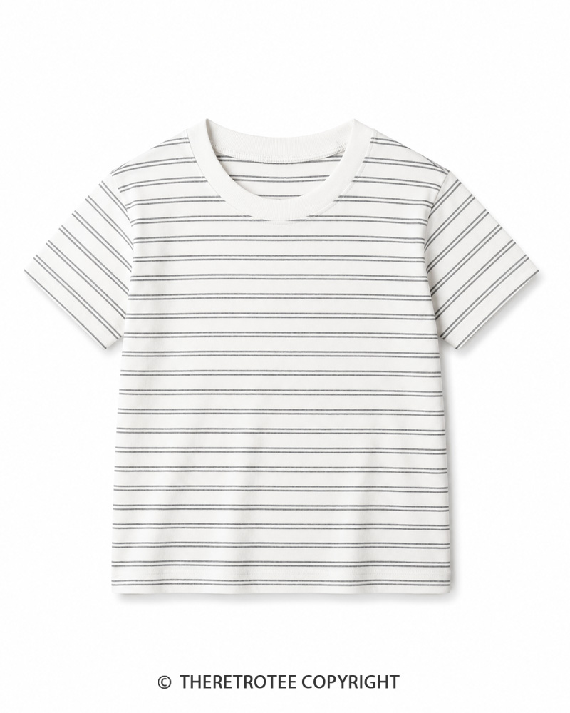 TheRetroTee 1970s Vintage Kids Striped T-Shirt