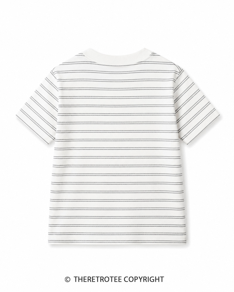 TheRetroTee 1970s Vintage Kids Striped T-Shirt