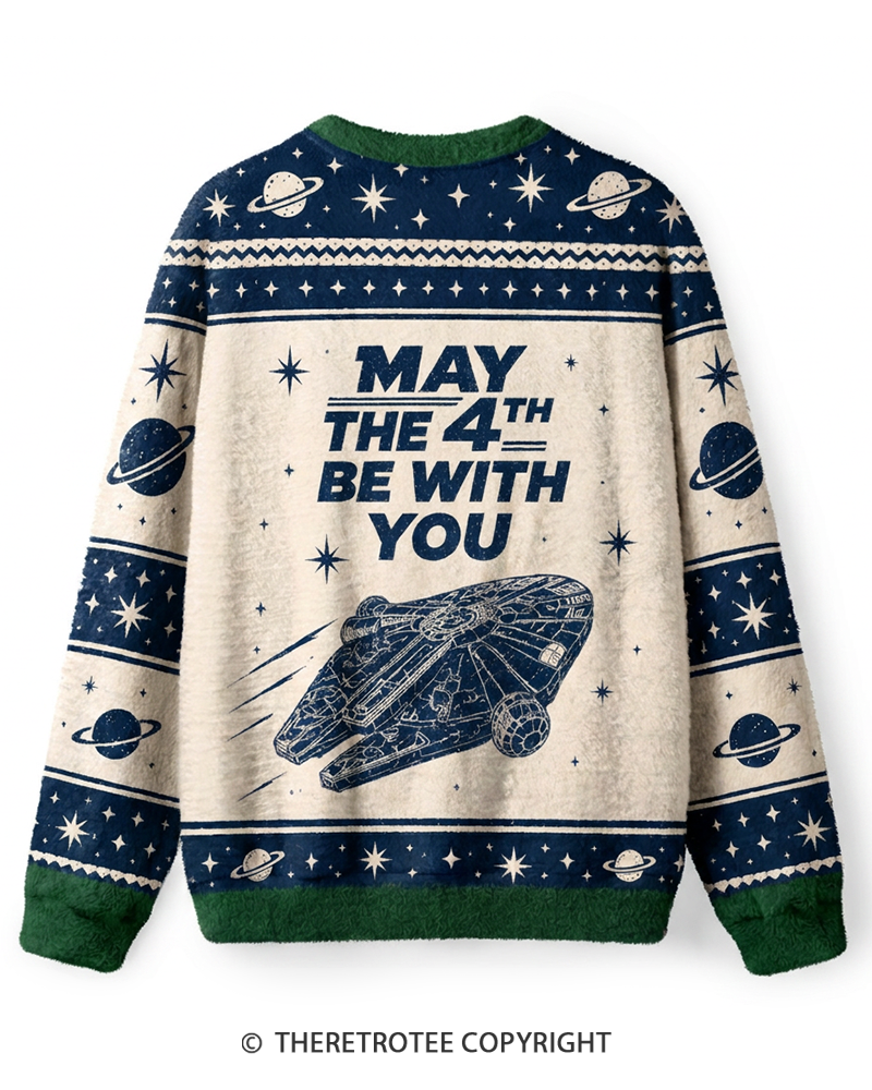 TheRetroTee May the 4th Retro Space Graphic Sweater