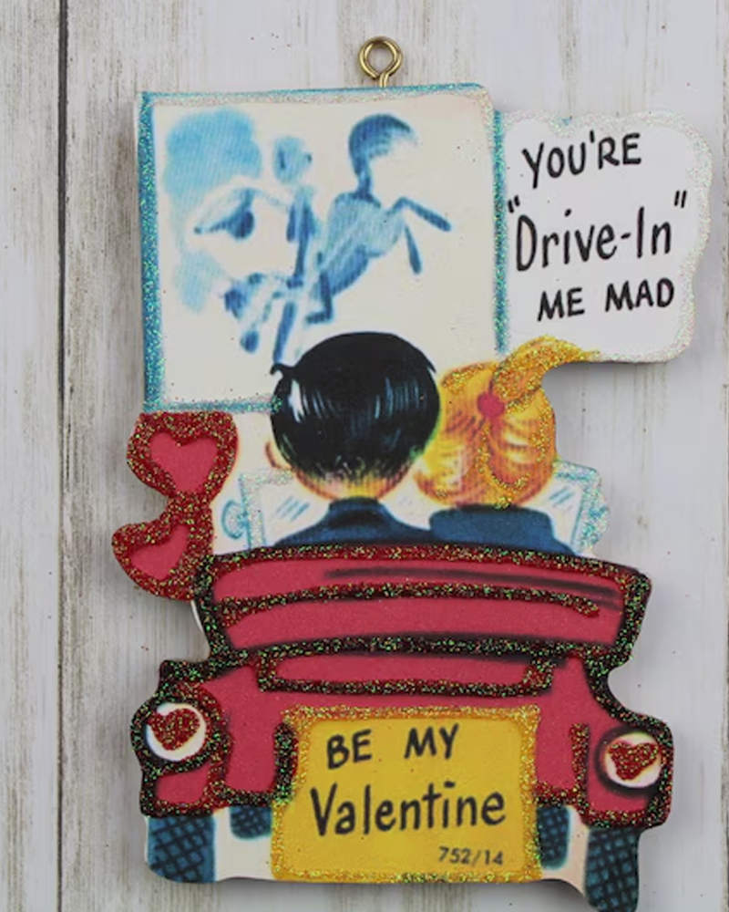 TheRetroTee Drive-In Valentine ’50s–’80s Keychain