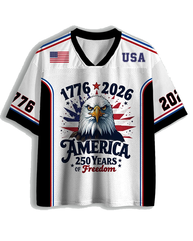 TheRetroTee Vintage 250 Years of Freedom American Mesh Jersey