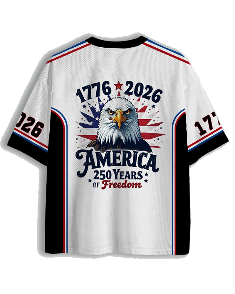 TheRetroTee Vintage 250 Years of Freedom American Mesh Jersey