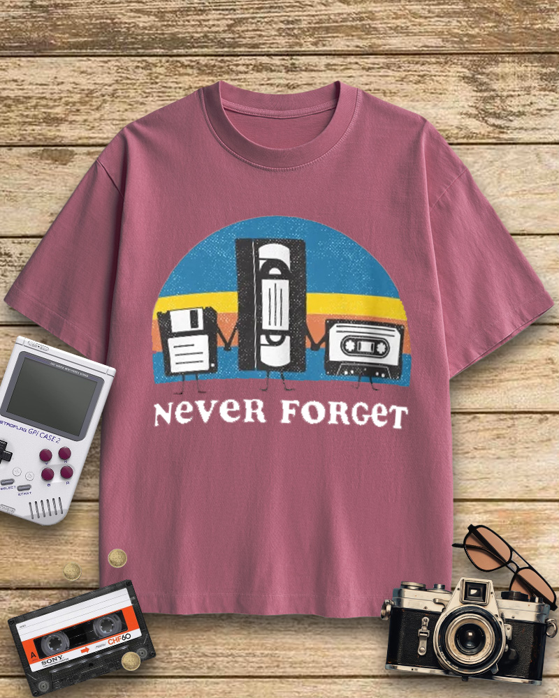 TheRetroTee Never Forget 1980s Cotton T-Shirt