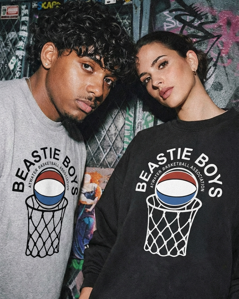 TheRetroTee Atwater Basketball Association Beastie Boys 1980s Sweatshirt