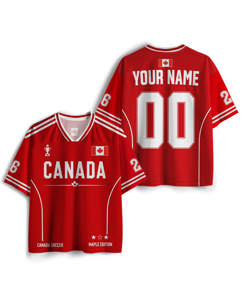 TheRetroTee Custom Canada Soccer Mesh Jersey
