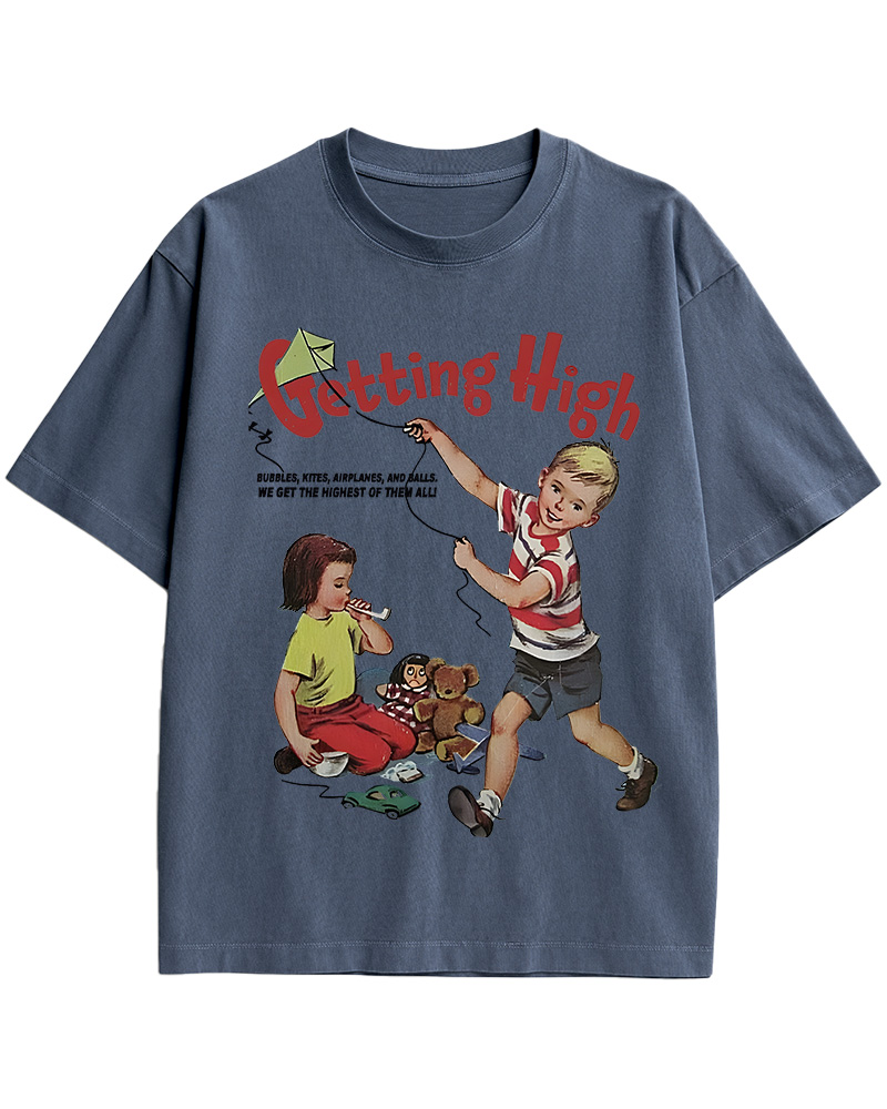 TheRetroTee Getting High 1950s Cotton T-Shirt