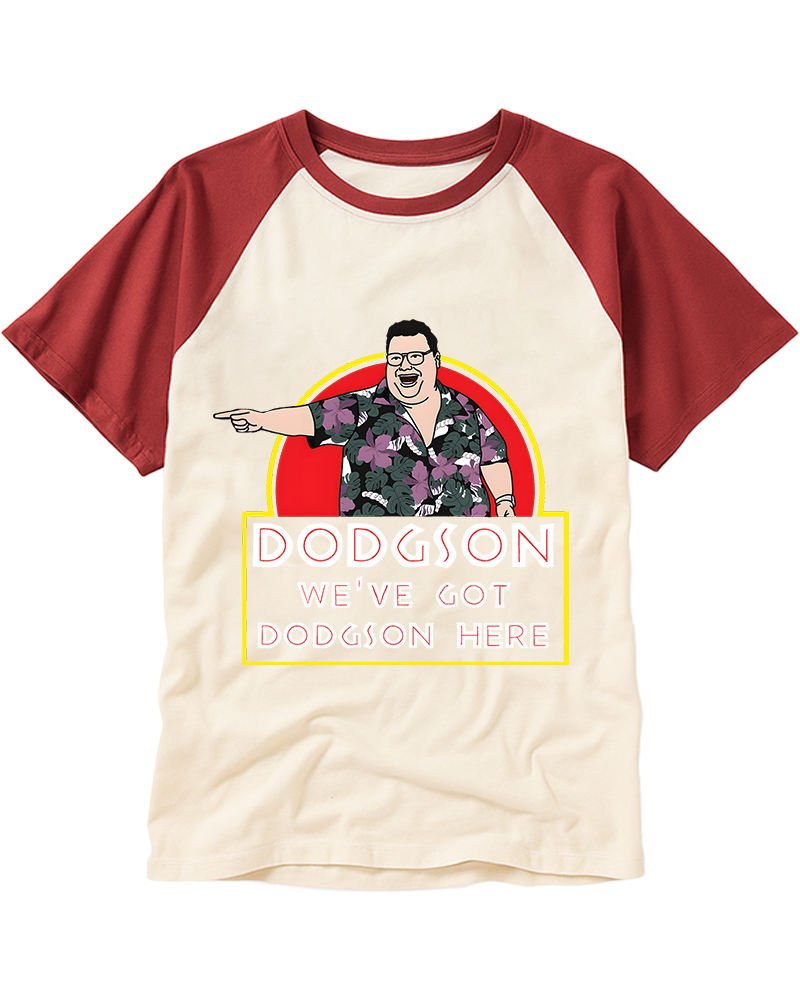 TheRetroTee We've Got Dodgson Here Classic Raglan Baseball T-Shirt