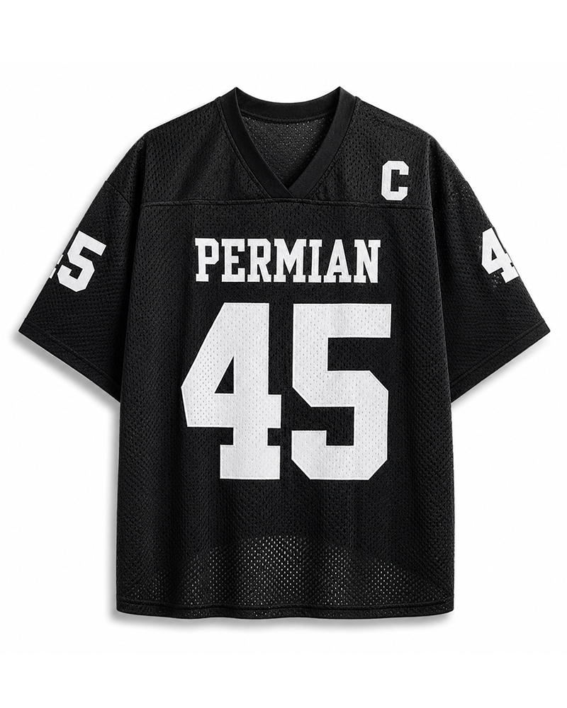 TheRetroTee Texas Sports Movie-Inspired #45 Black Football Mesh Jersey