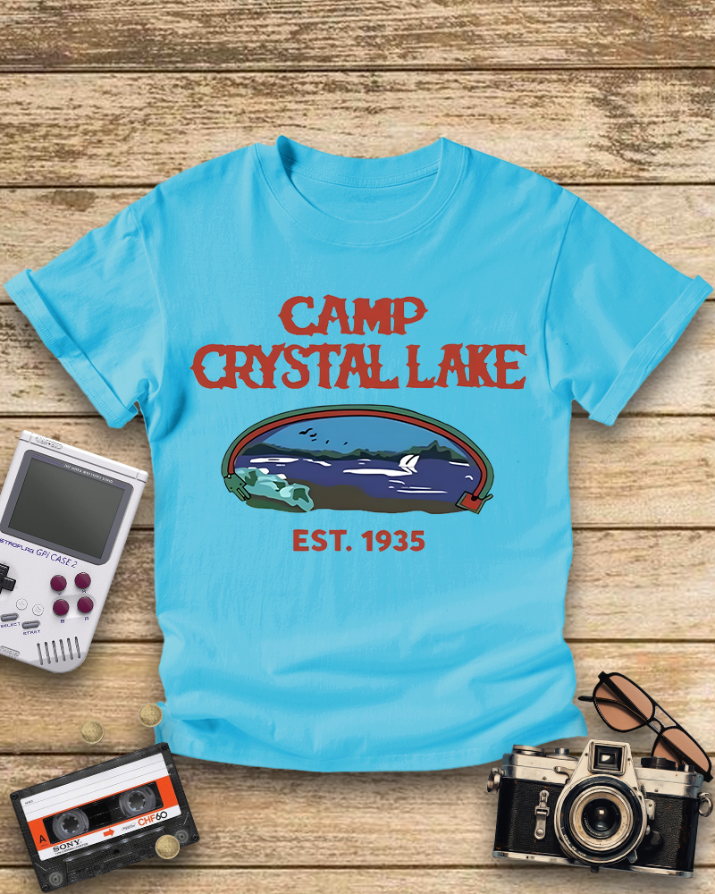 TheRetroTee Friday the 13th Jason Voorhees Horror 1985 Raglan Baseball T-Shirt