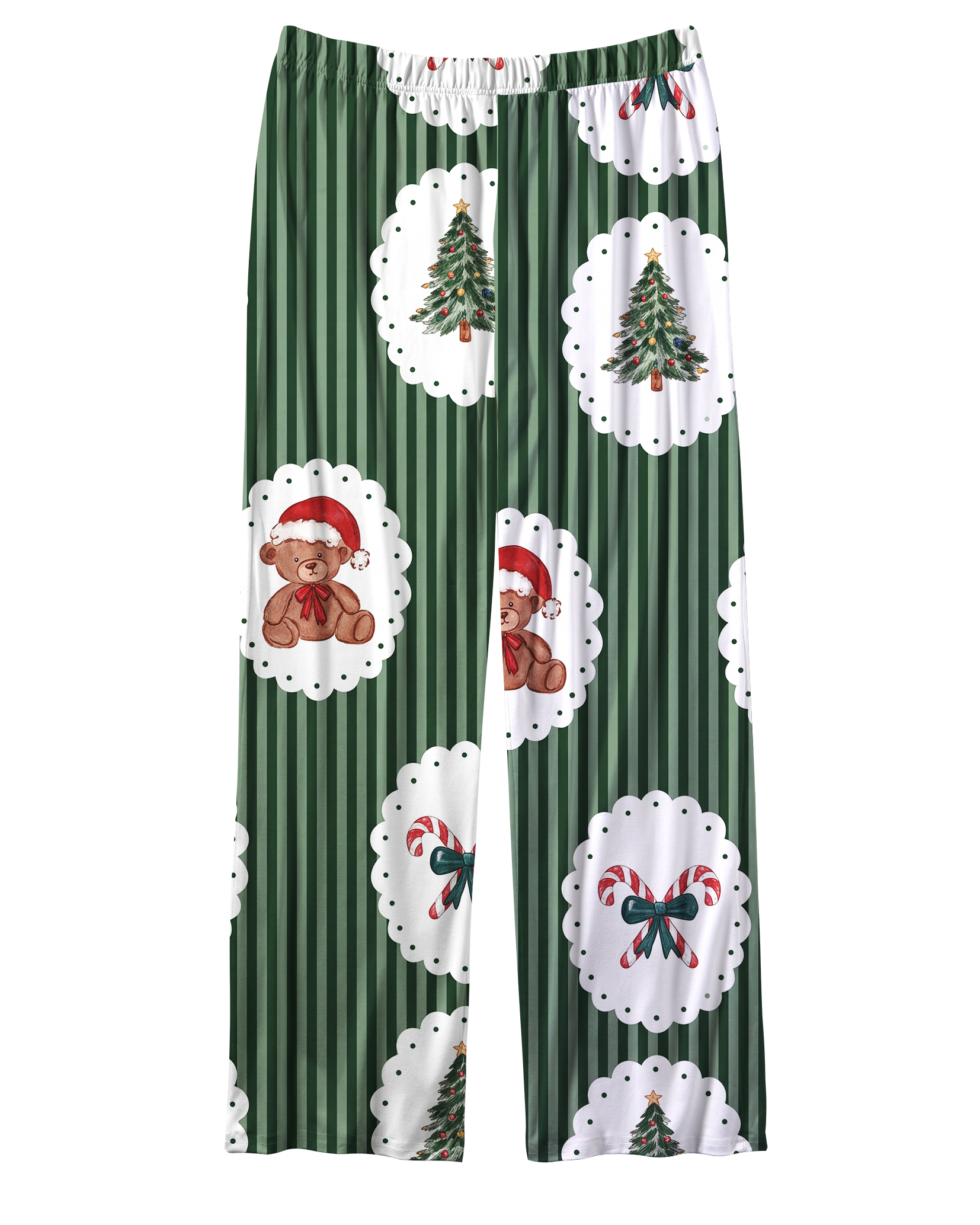 TheRetroTee Doily Christmas Vintage Pajama Set