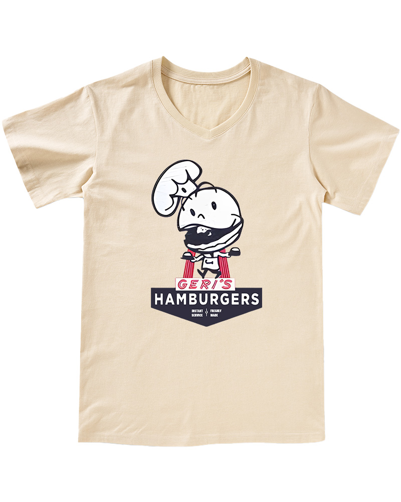 Geri's Hamburgers Rockford Unisex Retro V-neck T-Shirt