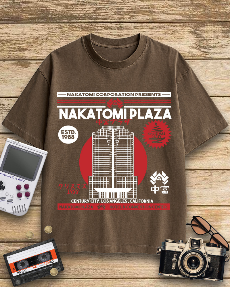 TheRetroTee Nakatomi Plaza 1980s Cotton T-Shirt