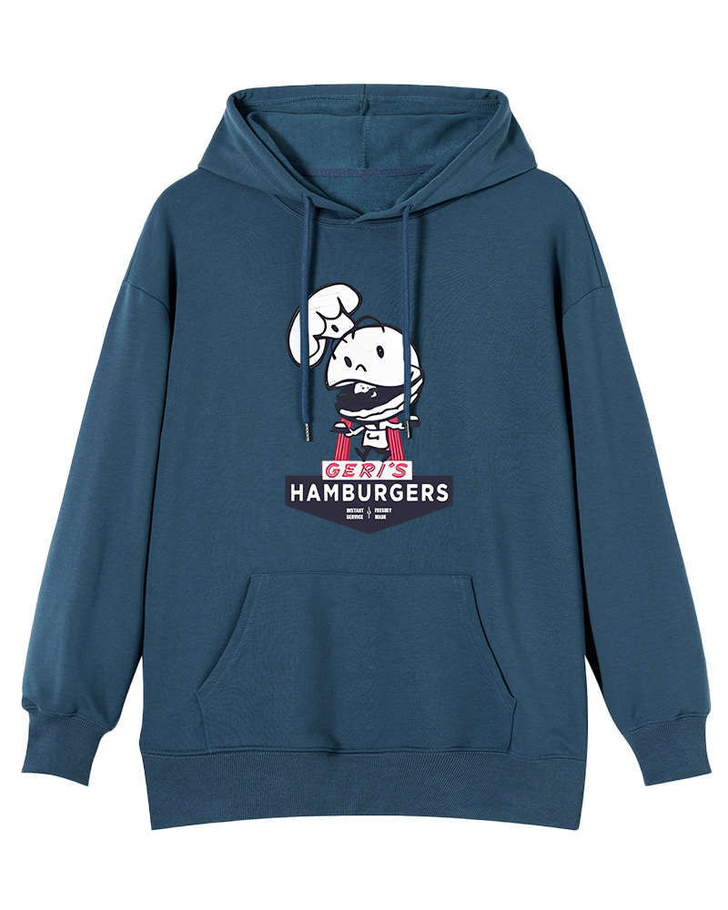 TheRetroTee Geri's Hamburgers Rockford 1970s Cotton Hoodie