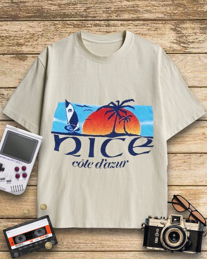 TheRetroTee Vintage Nice French Riviera 1990s Cotton T-Shirt