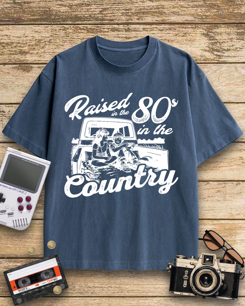 TheRetroTee Raised in 80s Cotton T-Shirt