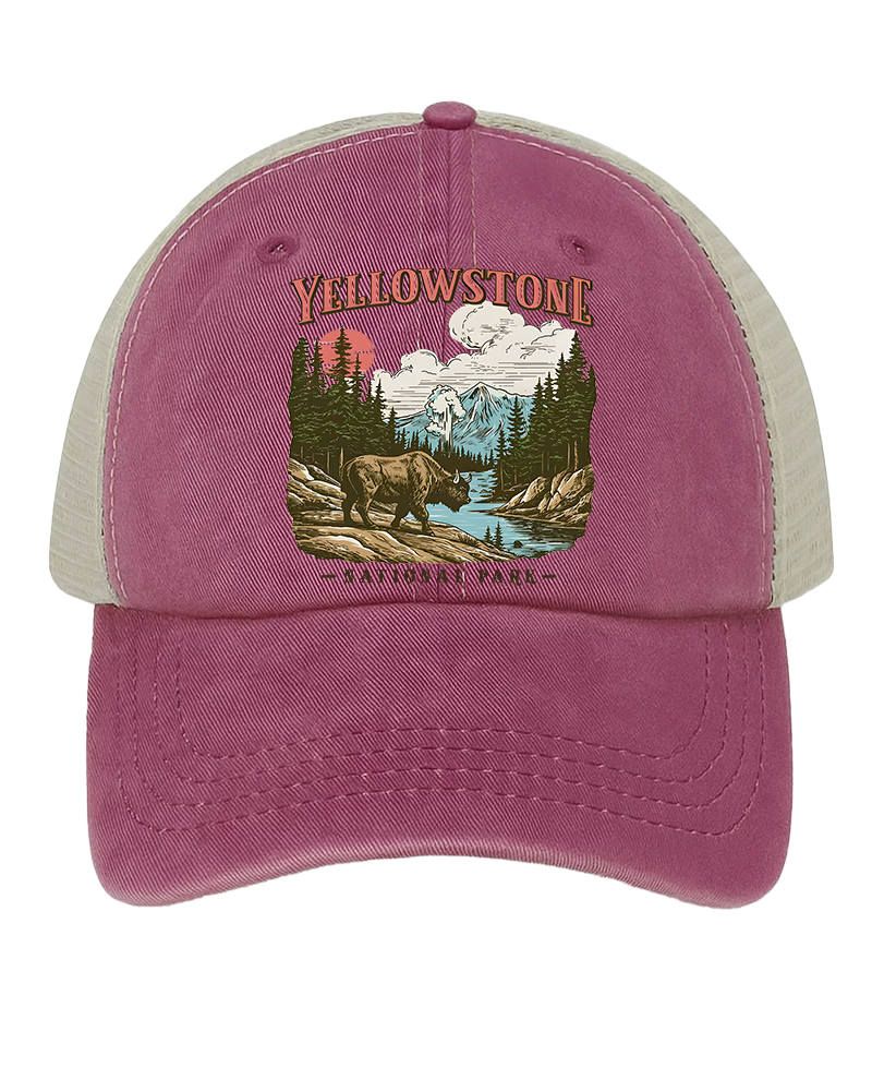 TheRetroTee Yellowstone National Park 1870s Trucker Hat