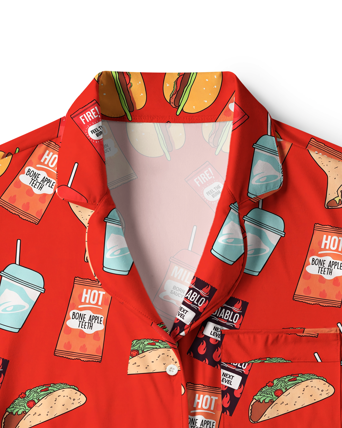 TheRetroTee Taco Spicy Feast Vintage Pajama Set