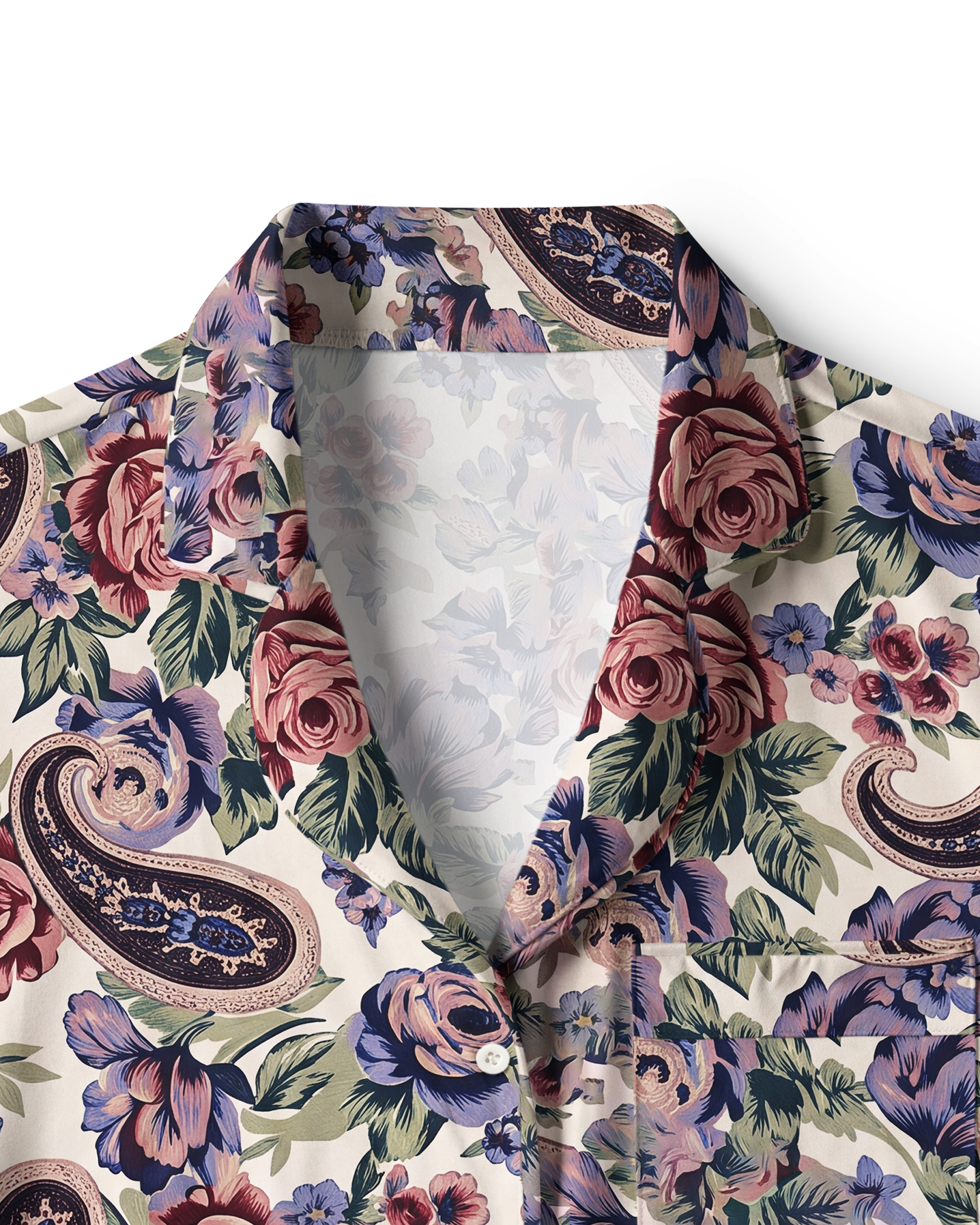 TheRetroTee Rose Paisley Floral Vintage Pajama Set