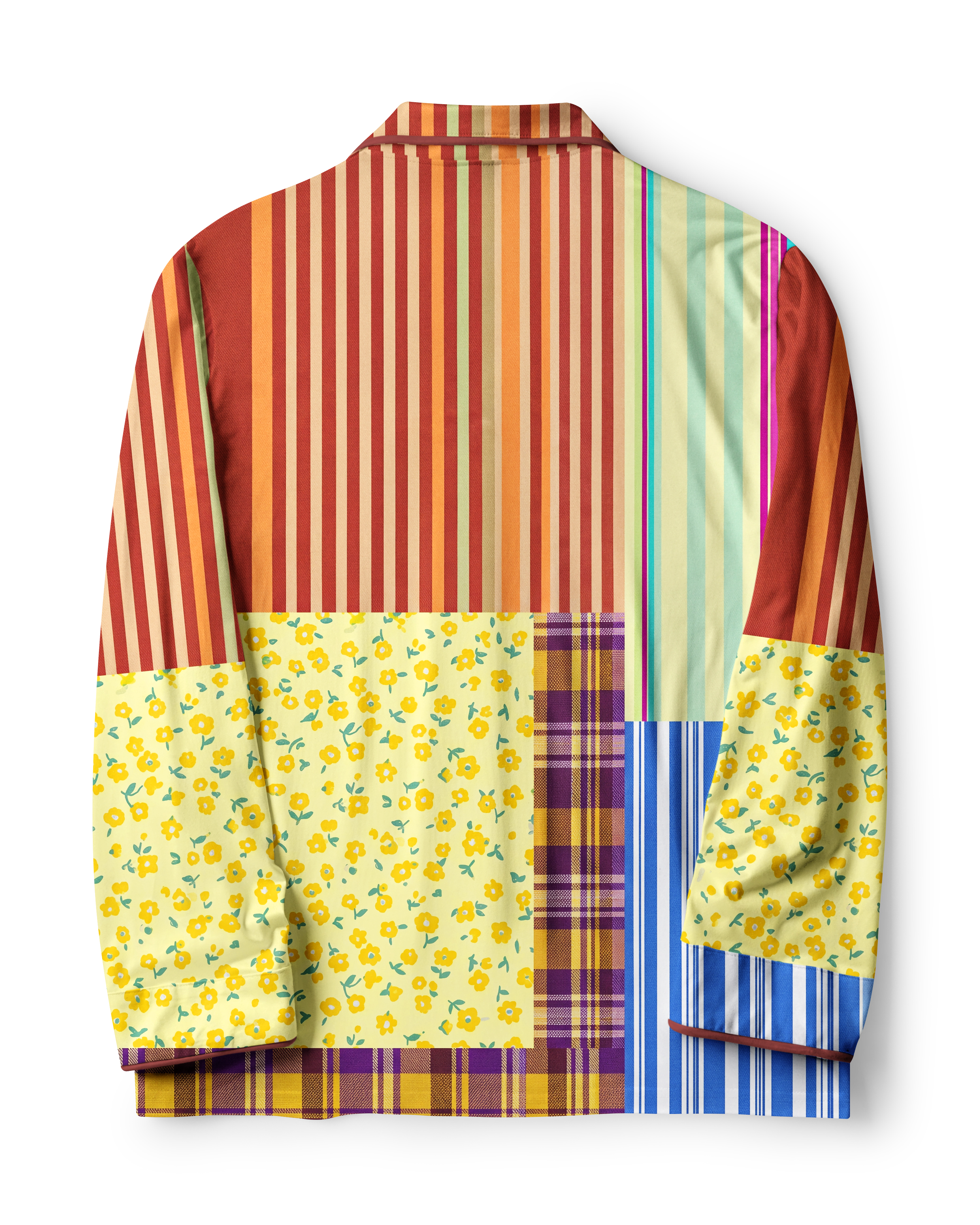 TheRetroTee Mixed Retro Textiles Vintage Pajama Set