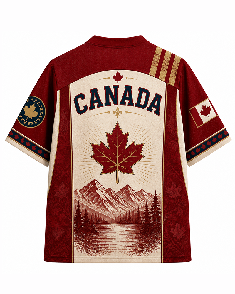 TheRetroTee 1980s Canadian Wilderness Vintage Soccer Jersey